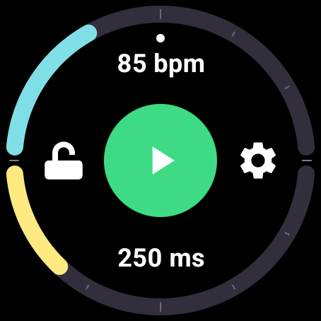 Buzz Buddy Wear metronome screen