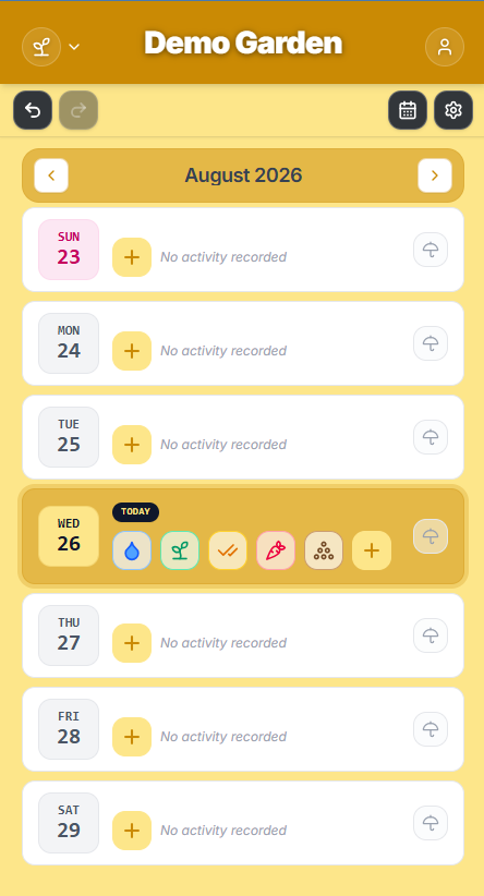 Garden Sprout app screenshot