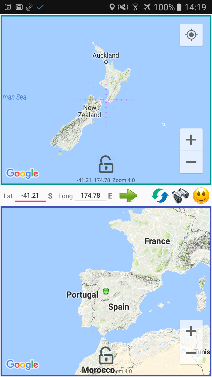 PanAntipodes app screenshot